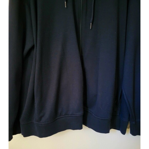 Men's Perry Ellis Navy Blue Full Zip Hoodie Size 4XLT Big & Tall Sweatshirt - Picture 3 of 6